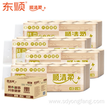 High luxury quality 3 layers virgin wood pulp paper toilet tissue jumbo roll toilet paper